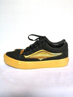 VANS Harry Potter Golden Snitch Black Gold Sneakers Shoes Womens 8.5 Men's 7